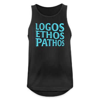 Logos Ethos Pathos Rhetoric Philosophy Student - Men's Breathable Tank Top - black - Front - Nick (188cm)