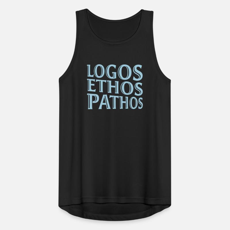 Logos Ethos Pathos Rhetorik Philosophie Student Männer Tank Top atmungsaktiv
