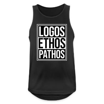 Logos Ethos Pathos Rhetoric Philosophy Student - Men's Breathable Tank Top - black - Front - Nick (188cm)