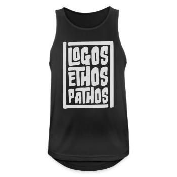 Logos Ethos Pathos Rhetoric Philosophy Student - Men's Breathable Tank Top - black - Front - Nick (188cm)