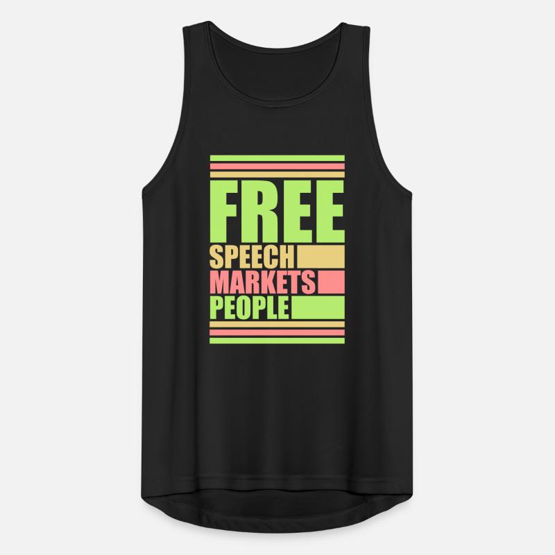 Marché de la liberté d’expression Peuple Libertarian Freedom Logo Débardeur respirant Homme