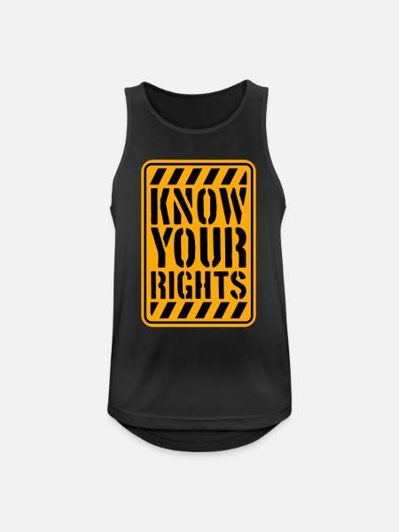 Know Your Rights Activism Justice Freedom - Men's Breathable Tank Top - black