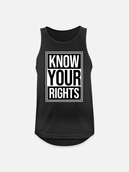Know Your Rights Activism Justice Freedom - Men's Breathable Tank Top - black