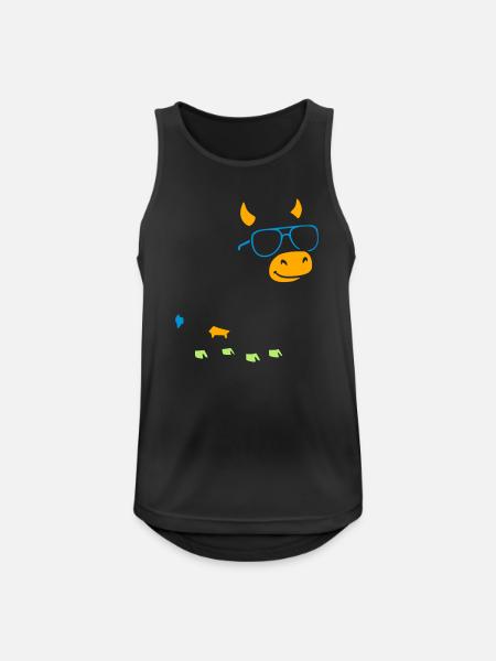 Cool Cow Sunglasses Abstract Vector - Men's Breathable Tank Top - black