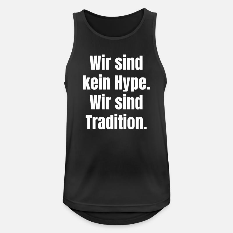 Ich bin einer Mannschaft mit Tradition  - Männer Tank Top atmungsaktiv - Schwarz