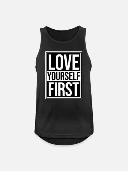 Love Yourself First Self-Love Self-Care - Men's Breathable Tank Top - black