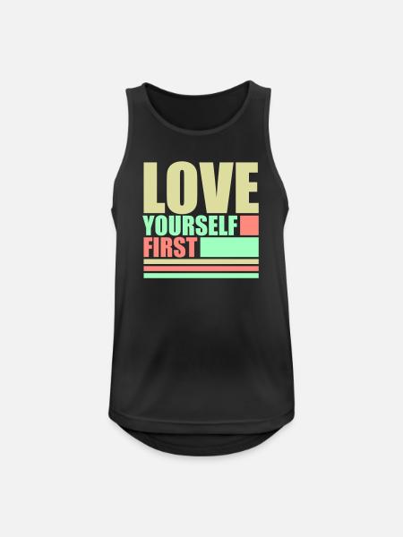 Love Yourself First Self-Love Self-Care - Men's Breathable Tank Top - black