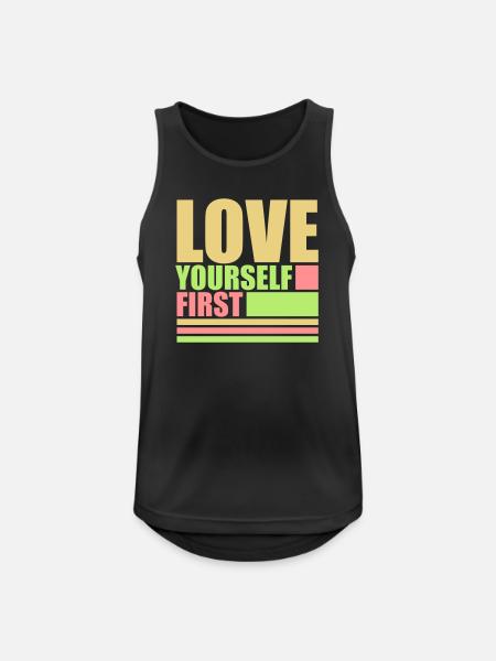 Love Yourself First Self-Love Self-Care - Men's Breathable Tank Top - black