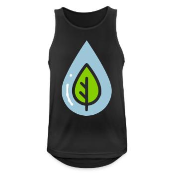 Eco Drop Nature Conservation - Débardeur respirant Homme - noir - Devant - Nick (188cm)