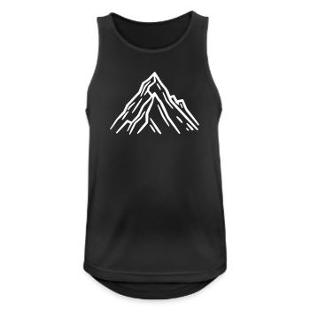 Berge Symbol Felsen - Männer Tank Top atmungsaktiv - Schwarz - Vorne - Nick (188cm)