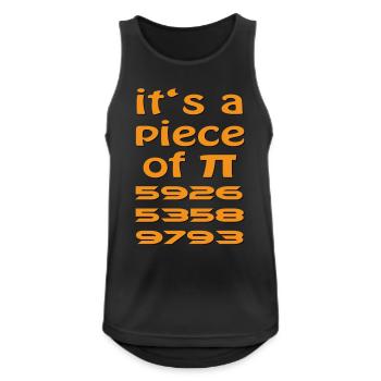 Piece of PI - Men's Breathable Tank Top - black - Front - Nick (188cm)