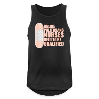 Unlike Politicians Nurses Need To Be Qualified - Men's Breathable Tank Top - black - Front - Nick (188cm)
