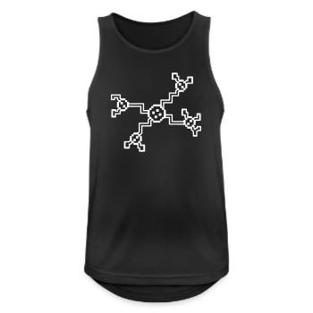 Neuron Nerve Cell Pixel 8-Bit - Men's Breathable Tank Top - black - Front - Nick (188cm)