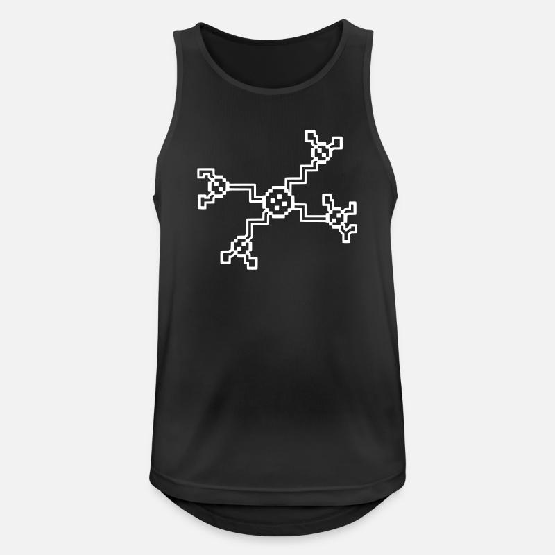 Neuron Nervenzelle Pixel 8-Bit - Männer Tank Top atmungsaktiv - Schwarz