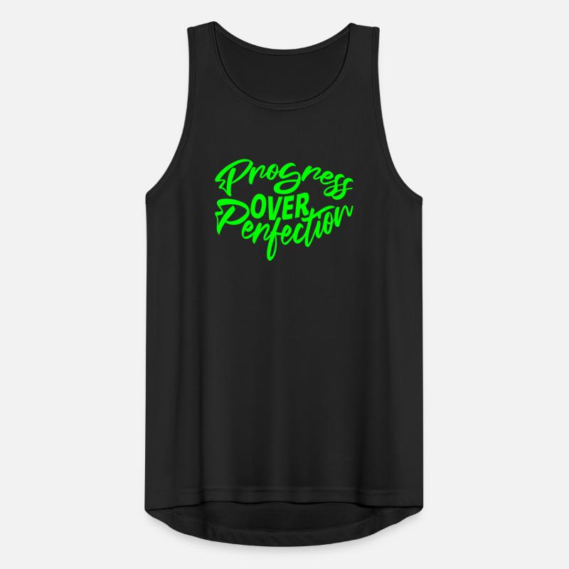 Progress Over Perfection Saying Motivation Mindset Men's Breathable Tank Top