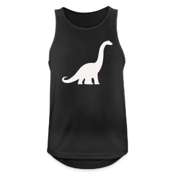 Long neck dino silhouette - Men's Breathable Tank Top - black - Front - Nick (188cm)