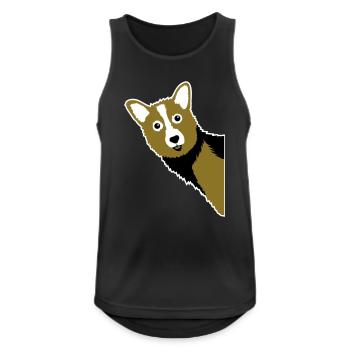 Corgi Cuckoo – Perfect for every dog owner - Men's Breathable Tank Top - black - Front - Nick (188cm)