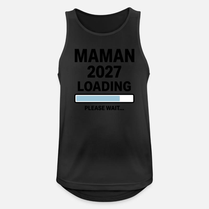 Design Mom 2027 Loading Schwangerschaft - Männer Tank Top atmungsaktiv - Schwarz