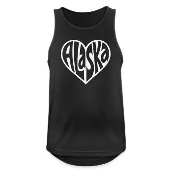 Alaska Heart Font - Men's Breathable Tank Top - black - Front - Nick (188cm)