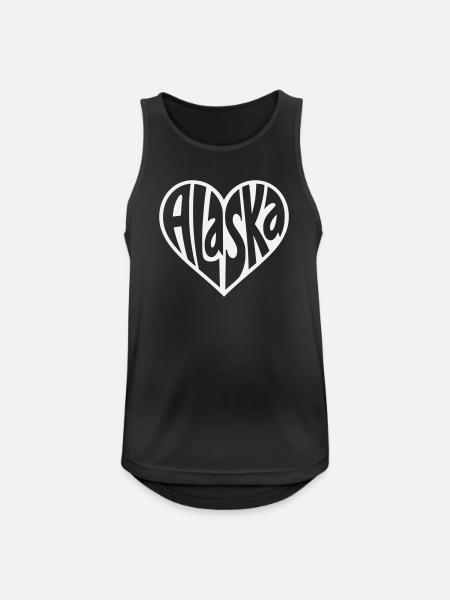 Alaska Heart Font - Men's Breathable Tank Top - black