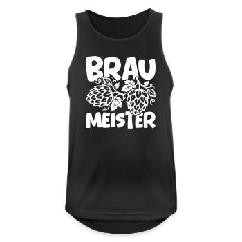 Braumeister Brauerei Hopfen - Männer Tank Top atmungsaktiv - Schwarz - Vorne - Nick (188cm)
