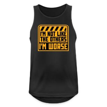 I'm Not Like The Others I'm Worse Lustig Sarkasmus - Männer Tank Top atmungsaktiv - Schwarz - Vorne - Nick (188cm)