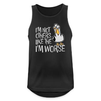 Verrückte Möwe I'm Not Like The Others I'm Worse - Männer Tank Top atmungsaktiv - Schwarz - Vorne - Nick (188cm)