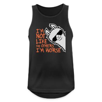 Lama Sonnenbrille Im Not Like The Others I'm Worse - Männer Tank Top atmungsaktiv - Schwarz - Vorne - Nick (188cm)