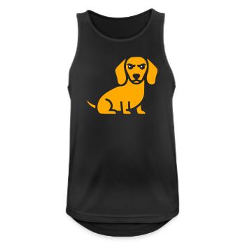 Conception de la Surface Dachshund Dog - Débardeur respirant Homme - noir - Devant - Nick (188cm)