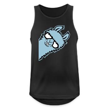 llama lying smug glasses nerd funny animal - Men's Breathable Tank Top - black - Front - Nick (188cm)