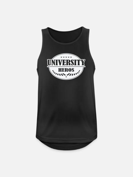 Unihelden Abzeichen - Männer Tank Top atmungsaktiv - Schwarz