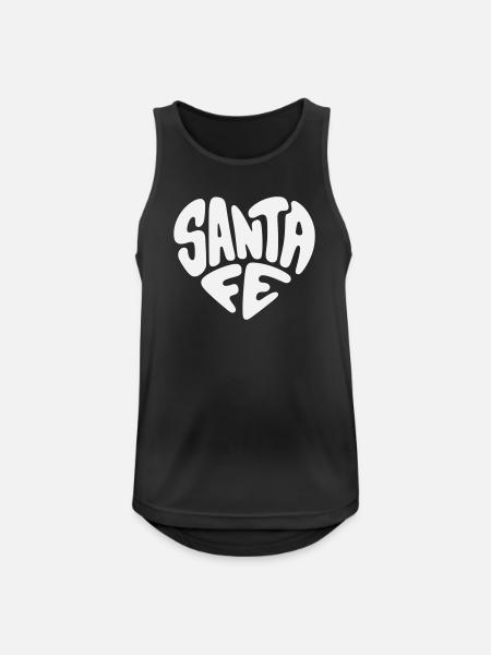 Santa Fe, New Mexico Heart Design - Men's Breathable Tank Top - black