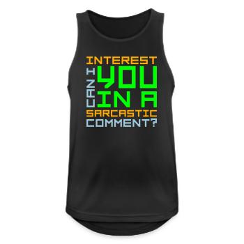 Can I Interest You In A Sarcastic Comment Lustig - Men's Breathable Tank Top - black - Front - Nick (188cm)