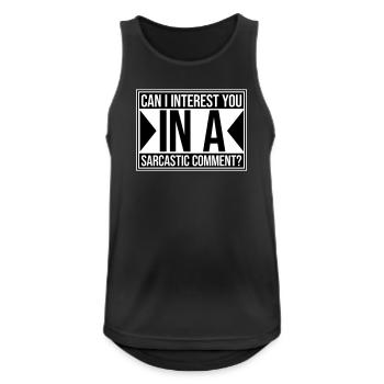 Can I Interest You In A Sarcastic Comment Lustig - Men's Breathable Tank Top - black - Front - Nick (188cm)