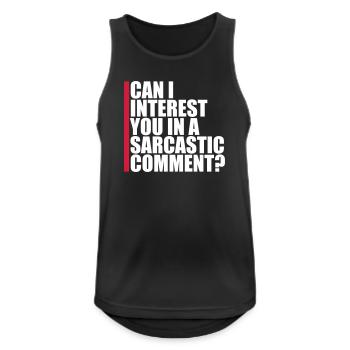 Can I Interest You In A Sarcastic Comment Lustig - Men's Breathable Tank Top - black - Front - Nick (188cm)
