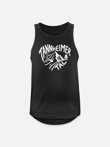 Tannheimer Tal Bergpfad - Männer Tank Top atmungsaktiv - Schwarz