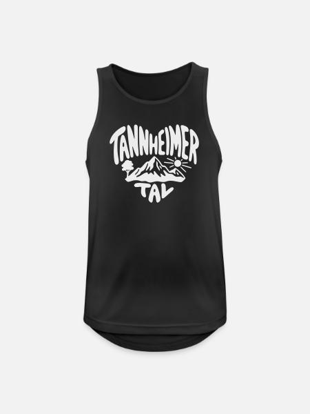 Tannheimer Tal Berglandschaft - Männer Tank Top atmungsaktiv - Schwarz