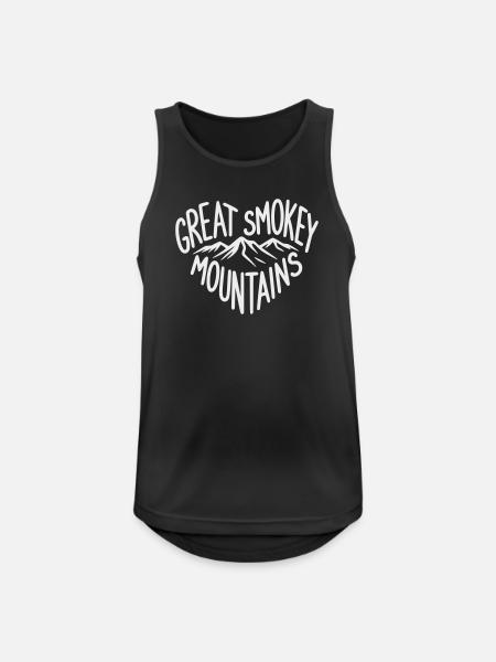 Great Smoky Mountains Heart - Men's Breathable Tank Top - black
