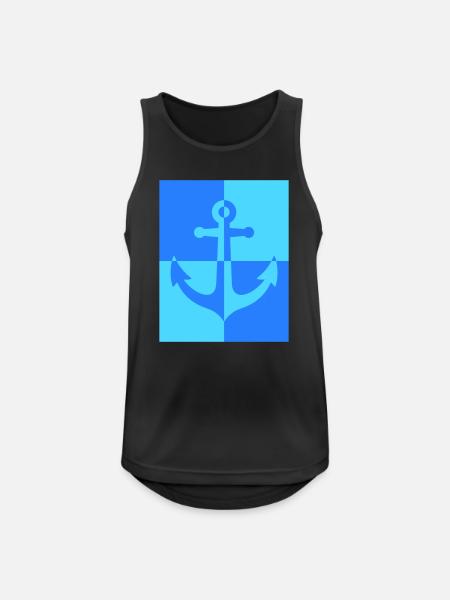 Anker - Männer Tank Top atmungsaktiv - Schwarz