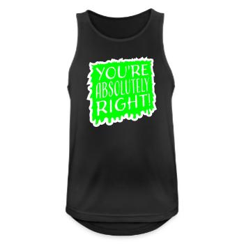 You're Absolutely Right Lustig Sarkastisch KI Logo - Männer Tank Top atmungsaktiv - Schwarz - Vorne - Nick (188cm)