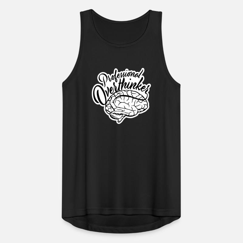 Professional Overthinker Funny Brooding Anxiety Logo Men's Breathable Tank Top