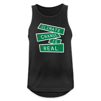 Climate Change Is Real Climate Change Science - Men's Breathable Tank Top - black - Front - Nick (188cm)