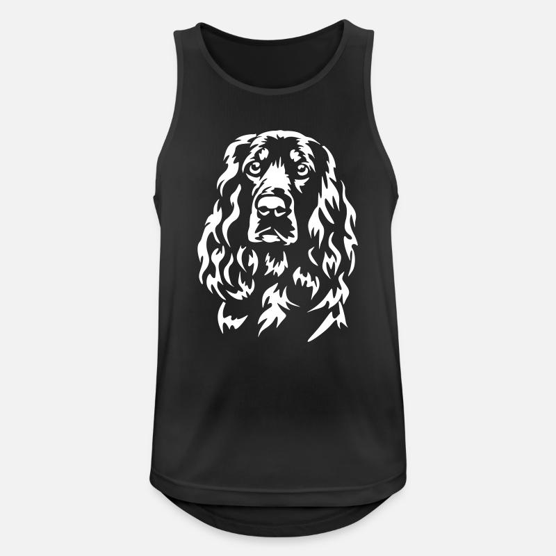 Field Spaniel Head "Black Edition" - Men's Breathable Tank Top - black