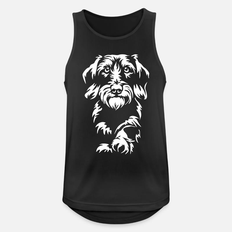 Dackel "Black Edition" - Männer Tank Top atmungsaktiv - Schwarz