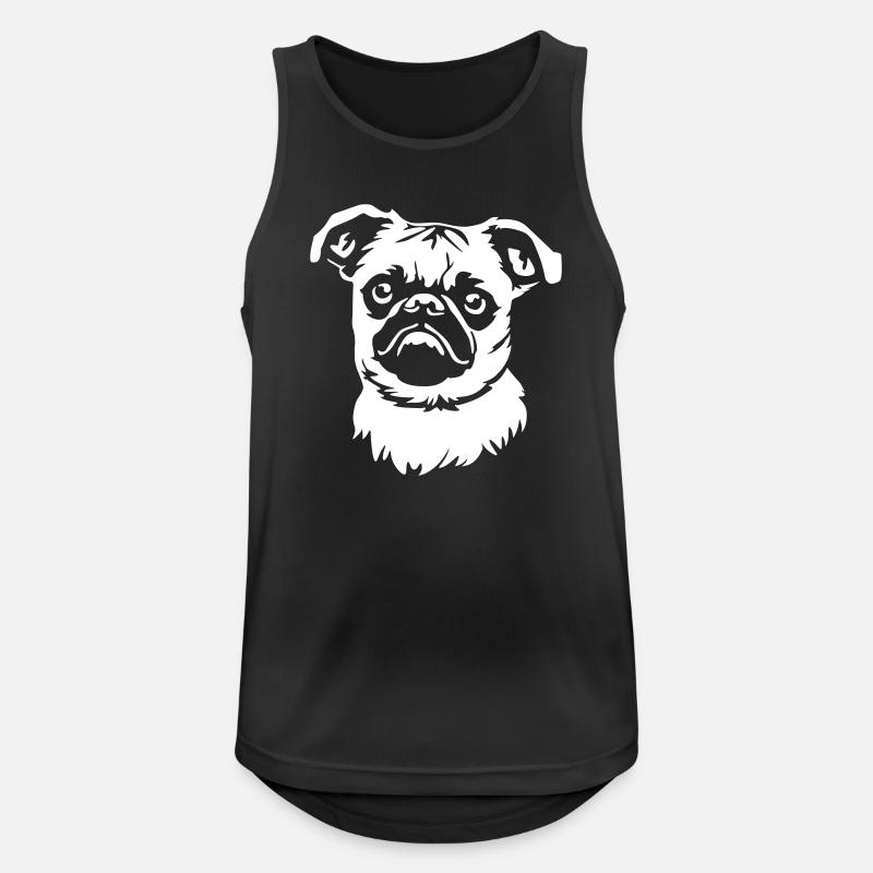Brussels Griffon Head "Black Edition" - Men's Breathable Tank Top - black