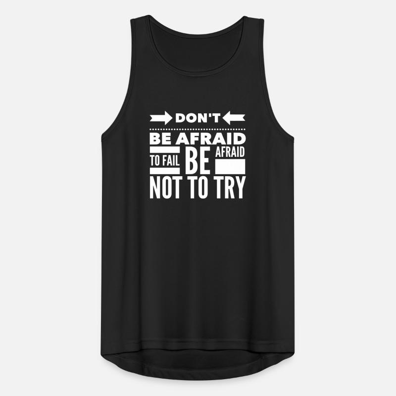 Afraid To Fail Try Quote White Men's Breathable Tank Top