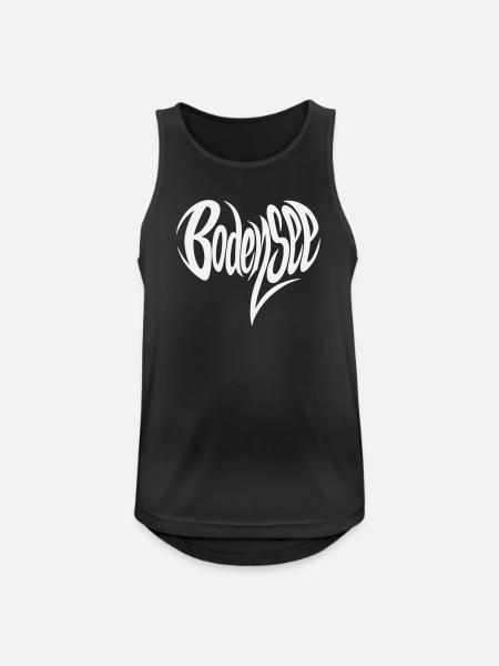 Bodensee Fließendes Lettering - Männer Tank Top atmungsaktiv - Schwarz