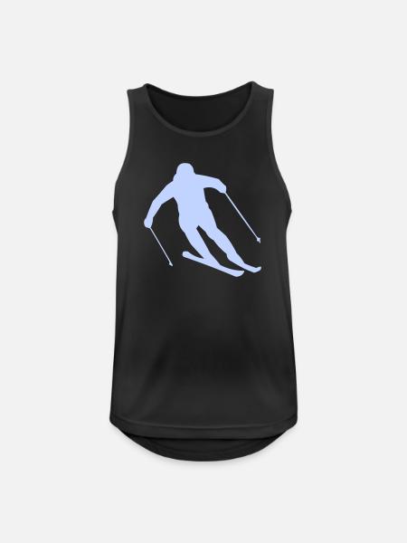 Winter Shot Skier Silhouette - Men's Breathable Tank Top - black