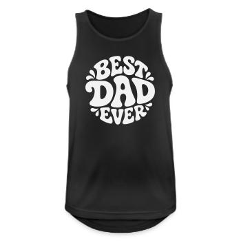 Best Dad Ever – Best Dad, Bubble Design - Men's Breathable Tank Top - black - Front - Nick (188cm)