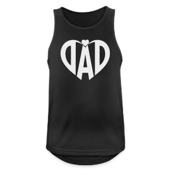 Herz-Dad Typo Silhouette - Männer Tank Top atmungsaktiv - Schwarz - Vorne - Nick (188cm)
